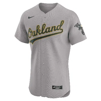 Nike Oakland Athletics  Men's Dri-fit Adv Mlb Elite Jersey In Grey