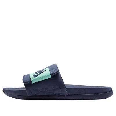 Nike Off-court Adjust Slides 'midnight Navy Mint Foam' In Blue