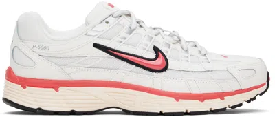 Nike Off-white & Pink P-6000 Sneakers In Sail/aster Pink-blac