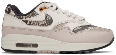 Nike Off-white & Taupe Air Max 1 '87 Sneakers In Lt Orewood Brn/multi