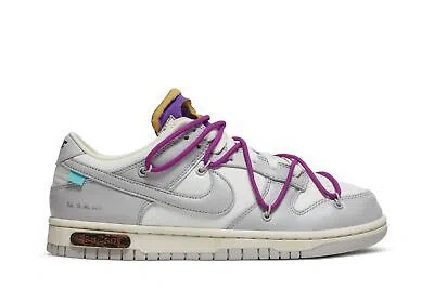 Pre-owned Nike Off-white X Dunk Low 'lot 28 Of 50' Dm1602-111 In Sail/neutral Grey/hyper Violet