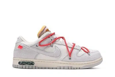 Pre-owned Nike Off-white X Dunk Low 'lot 33 Of 50' Dj0950-118 In Sail/neutral Grey/chile Red