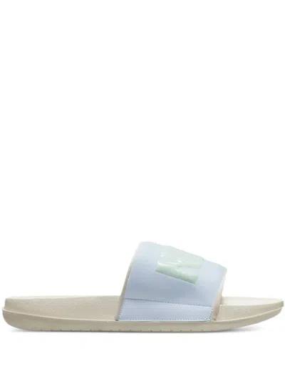 Nike Offcourt "phantom/barely Green" Slides In White