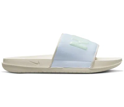 Pre-owned Nike Offcourt Slide Barely Green (women's) Sneakers In Phantom/football Grey/light Soft Pink