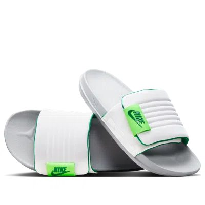 Nike Offcourt Slides 'wolf Grey White Green Strike'