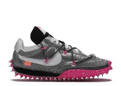 Nike Off-white X  Wmns Waffle Racer 'fuchsia' In Black