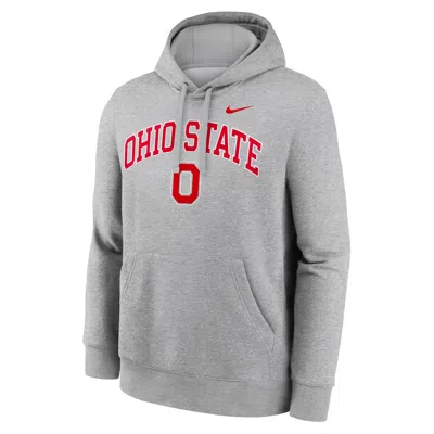 Nike Ohio State Arch  Men's College Pullover Hoodie In Gray
