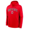 Nike Ohio State Arch  Men's College Pullover Hoodie In Red