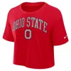 Nike Ohio State Athletic Prep Arch  Women's Dri-fit College Cropped T-shirt In Red