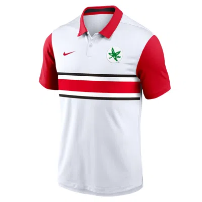 Nike Ohio State Athletic Prep Vapor Alt Logo  Men's Dri-fit College Polo In White