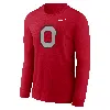 Nike Ohio State Buckeyes Alternate Logo  Men's College Long-sleeve T-shirt In Red