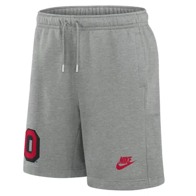 Nike Ohio State Buckeyes Legacy Essential  Men's College Shorts In Grey