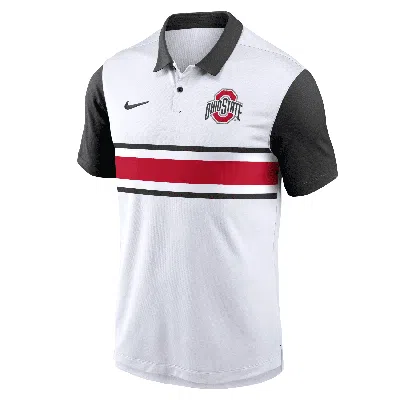 Nike Ohio State Buckeyes Primetime Campus Vapor  Men's Dri-fit College Polo In White
