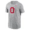 Nike Men's Heather Gray Ohio State Buckeyes Primetime Evergreen Alternate Logo T-shirt In Grey