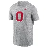 Nike Men's Heather Gray Ohio State Buckeyes Primetime Evergreen Alternate Logo T-shirt