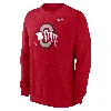 Nike Ohio State Buckeyes Primetime Evergreen Logo  Men's College Pullover Crew In Red