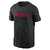 Nike Ohio State Buckeyes Primetime Evergreen Wordmark  Men's College T-shirt In Black