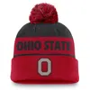 Nike Ohio State Buckeyes Primetime Peak  Unisex College Cuffed Pom Beanie In Red