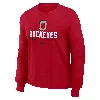 Nike Ohio State Buckeyes Primetime University Boxy  Women's College Long-sleeve T-shirt In Red
