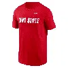 Nike Men's Scarlet Ohio State Buckeyes Primetime Evergreen Wordmark T-shirt In Red