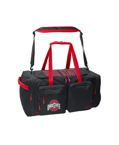 Nike Ohio State Buckeyes Utility Power Duffel Bag In Black