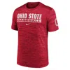 Nike Scarlet Ohio State Buckeyes Velocity Baseball Wordmark Stack Performance T-shirt In Red