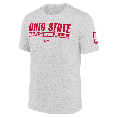 NIKE OHIO STATE BUCKEYES VELOCITY BASEBALL WORDMARK STACK  MEN'S DRI-FIT COLLEGE T-SHIRT,1015802816