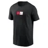 Nike Ohio State Campus Logo Swoosh  Men's College T-shirt In Black