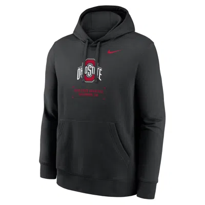 Nike Ohio State Club Basketball 2-hit  Men's College Pullover Hoodie In Black