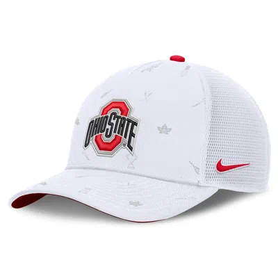 Nike Ohio State Country Club Golfin' Rise  Unisex College Trucker Adjustable Hat In White