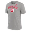 Nike Heather Gray Ohio State Buckeyes Legacy Arch Tri-blend T-shirt In Neutral