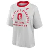 Nike Ohio State Legacy Arch Script Boxy  Women's College T-shirt In Gray