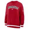 Nike Ohio State Legacy Phoenix  Women's College Oversized Pullover Crew In Red