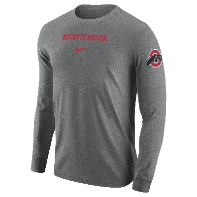 Nike Ohio State  Men's College Long-sleeve T-shirt In Gray