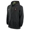 Nike Ohio State  Men's Full-snap Hooded Military Jacket In Black