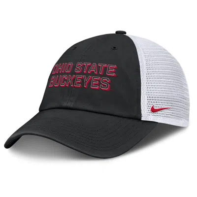 Nike Black Ohio State Buckeyes 2025 Gameday On-field Club Adjustable Trucker Hat