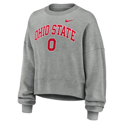 Nike Ohio State Phoenix Arch  Women's College Pullover Crew In Green