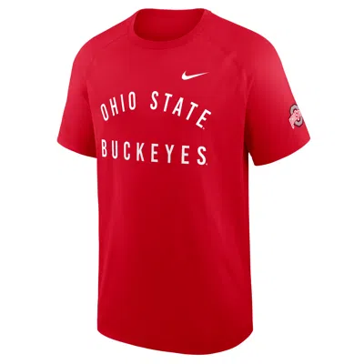 Nike Ohio State Premium Performance  Men's Dri-fit College T-shirt In Red