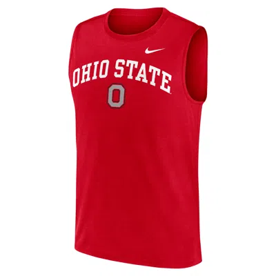 Nike Ohio State Primetime Arch Legend  Men's Dri-fit College Muscle Tank Top In Red