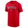 Nike Scarlet Ohio State Buckeyes Primetime Arch Stack T-shirt In Red