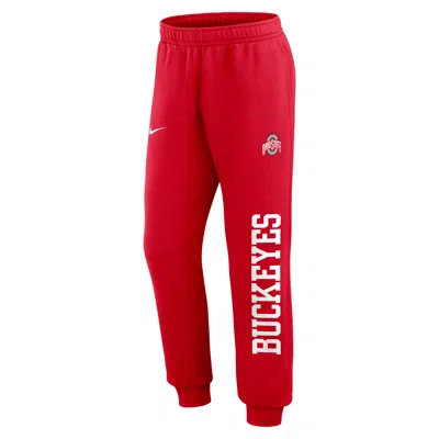 Nike Ohio State Primetime Club  Men's College Jogger Pants In Red