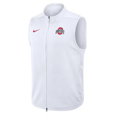 Nike Ohio State Primetime Victory  Men's Therma-fit College Full-zip Vest In White