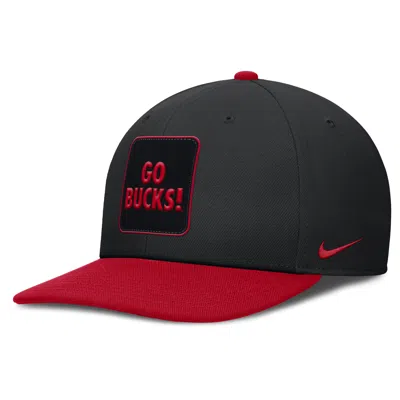 Nike Ohio State Sideline Campus Local Pro  Men's Dri-fit College Adjustable Hat In Black