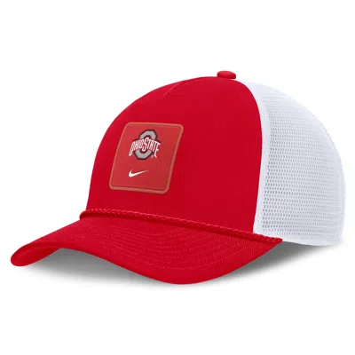 Nike Ohio State Sideline Gameday Rope  Unisex College Trucker Adjustable Hat In Red