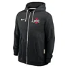 Nike Black Ohio State Buckeyes 2025 Sideline Standard Issue Dri-fit Full-zip Hoodie In Black