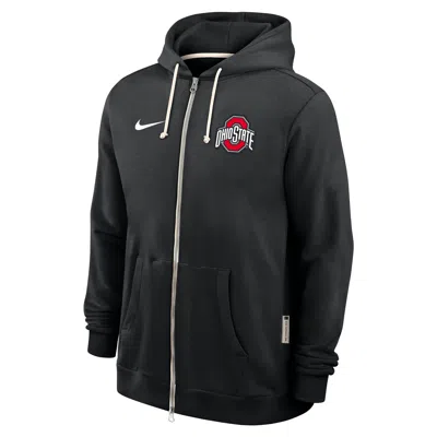 NIKE OHIO STATE SIDELINE  MEN'S DRI-FIT COLLEGE FULL-ZIP HOODIE,1015865438