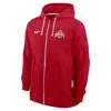 Nike Ohio State Sideline  Men's Dri-fit College Full-zip Hoodie In Red