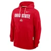Nike Scarlet Ohio State Buckeyes 2025 Sideline Standard Issue Dri-fit Hoodie In Red