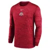 Nike Ohio State Sideline Velocity  Men's Dri-fit College Long-sleeve T-shirt In Burgundy