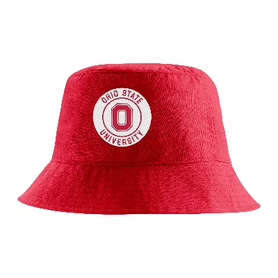 Nike Ohio State  Unisex College Bucket Hat In Red